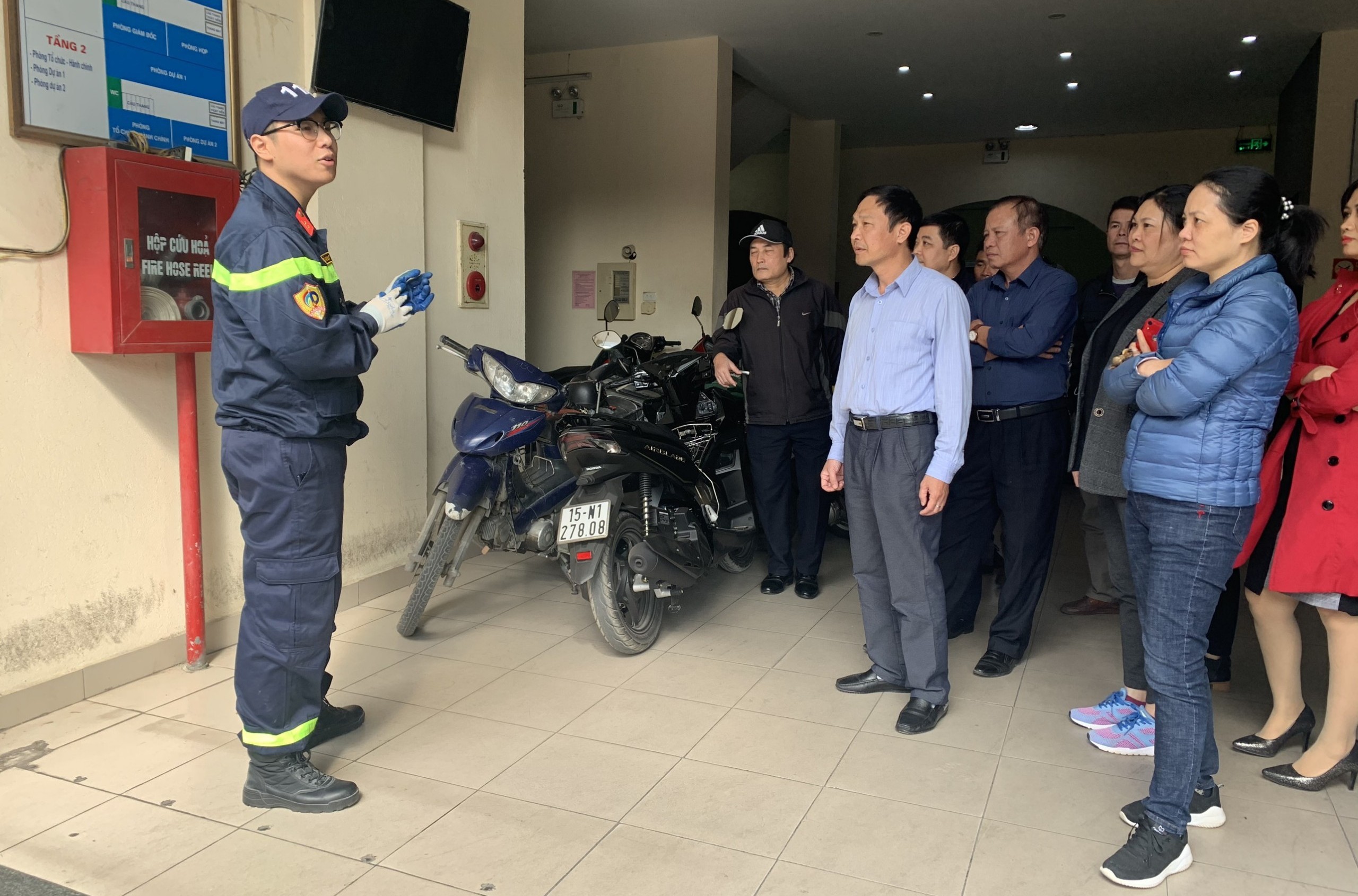 Ban Quản lý dự án đầu tư xây dựng các công trình giao thông Hải Phòng thực tập phương án chữa cháy